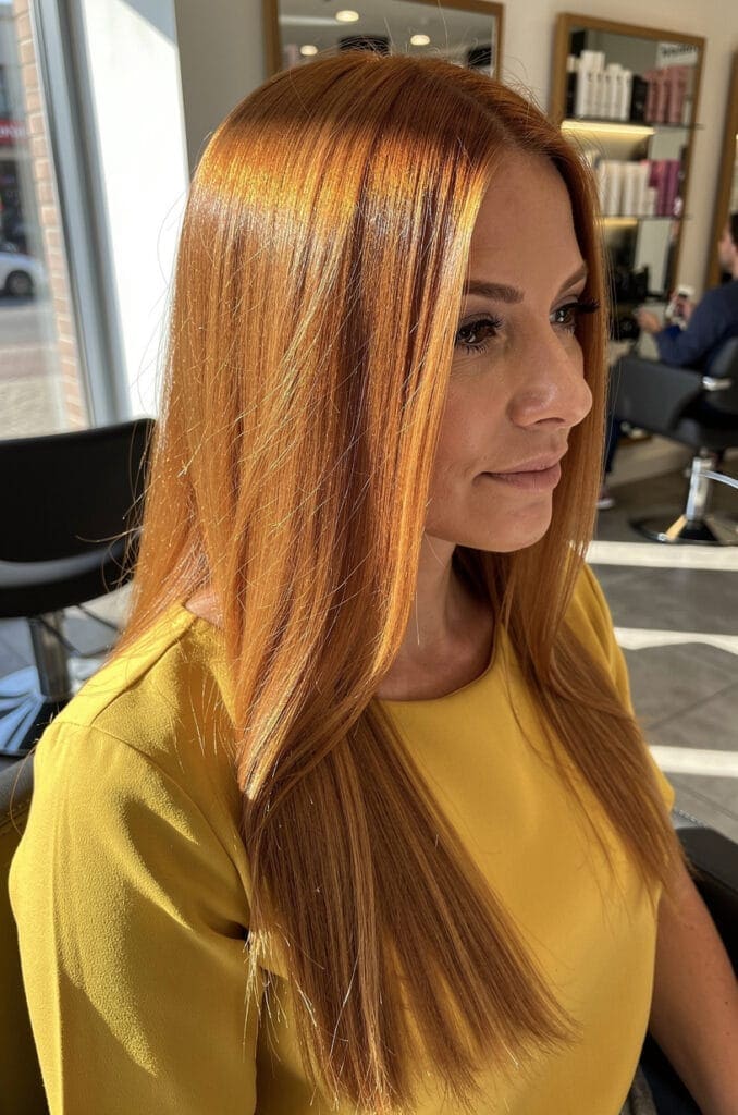 Golden Copper with Honey Highlights