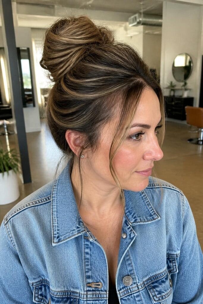 High Messy Bun