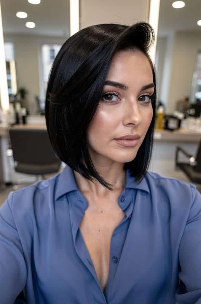 Layered Bob with Side Part
