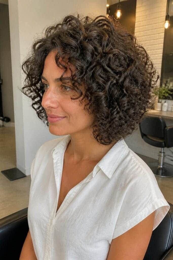 Layered Curly Bob
