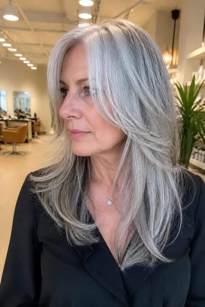 Long Layers with Face Framing