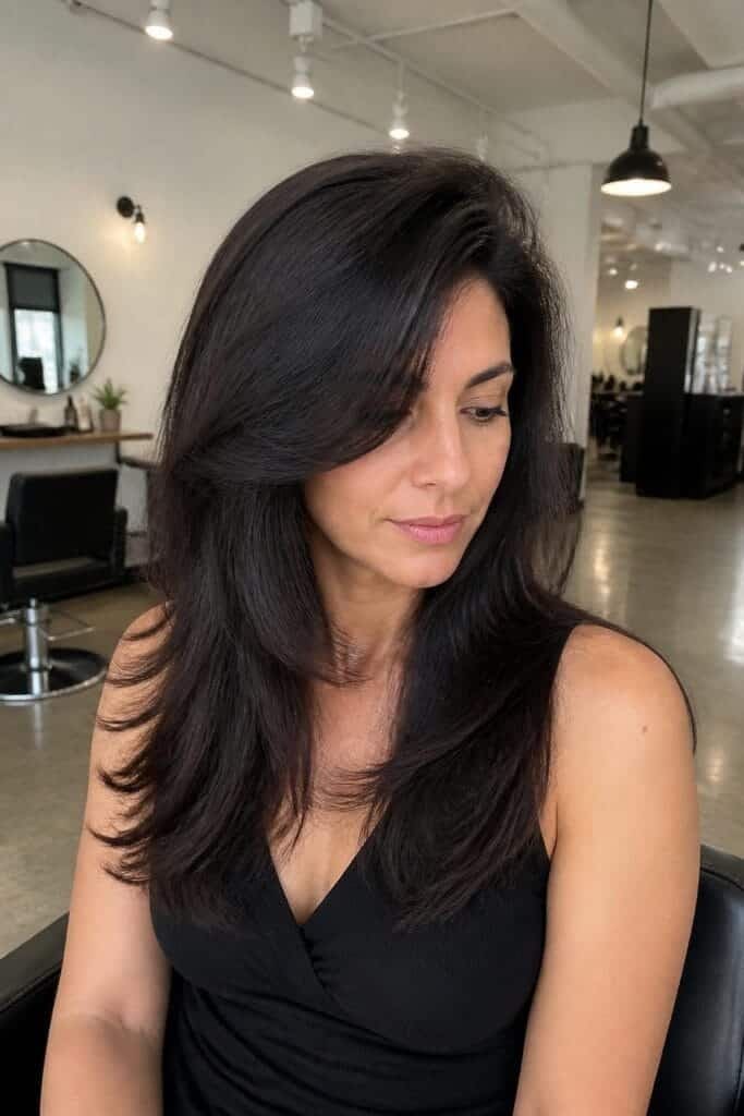 Long Shag with a Deep Side Part