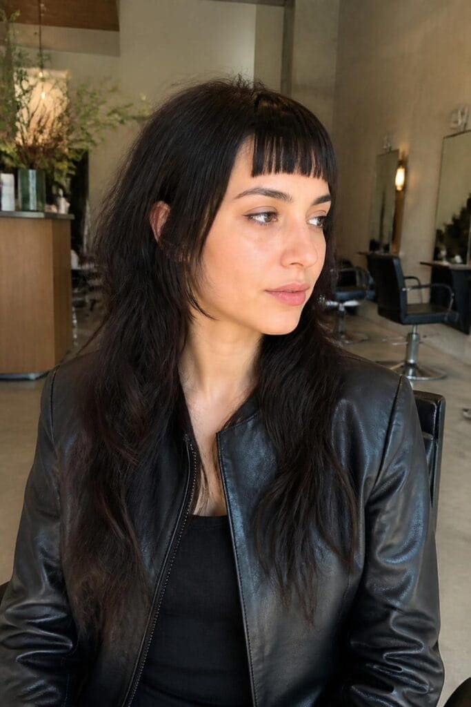 Long Shag with Baby Bangs