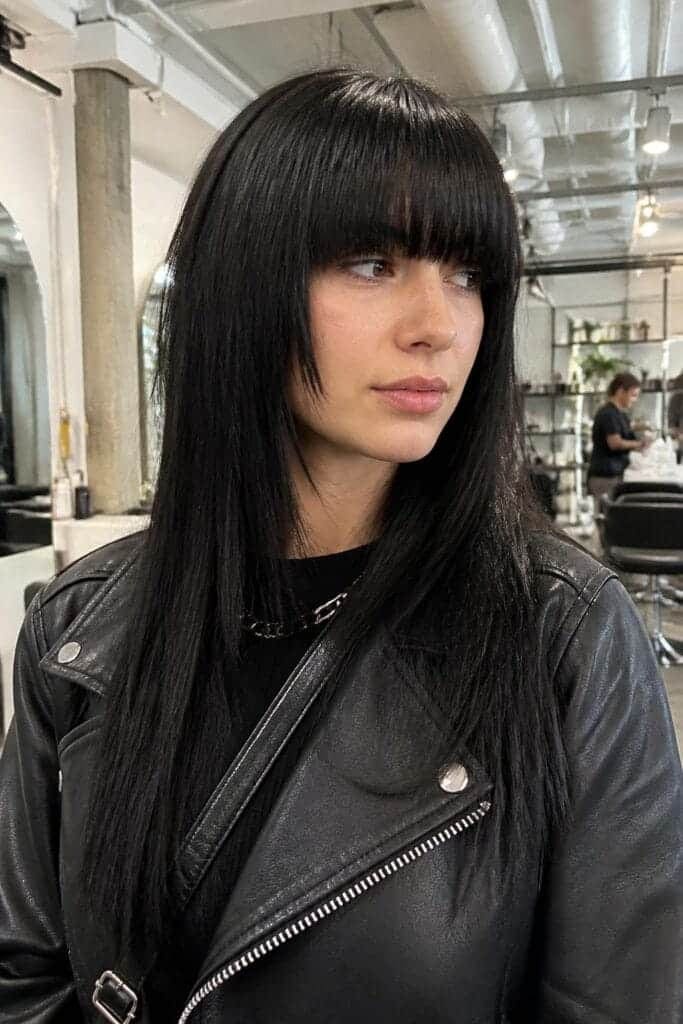 Long Shag with Full Bangs