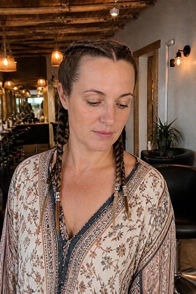 Pigtails with Beads
