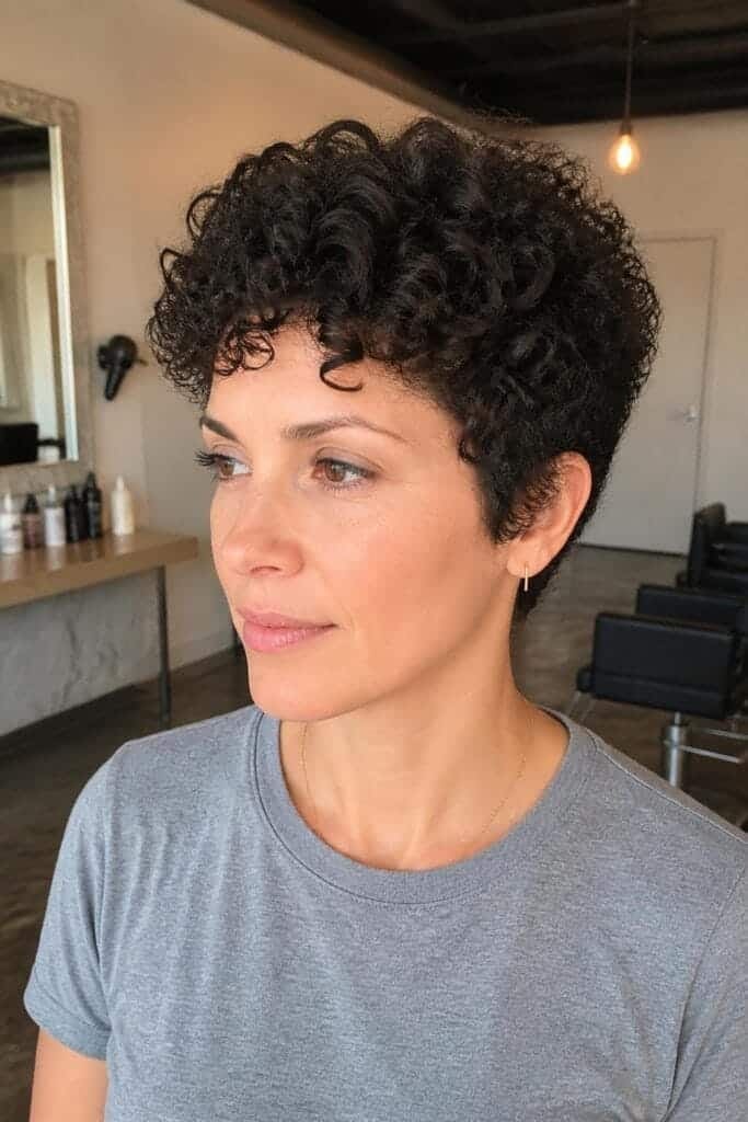 Pixie Cut with Curly Texture