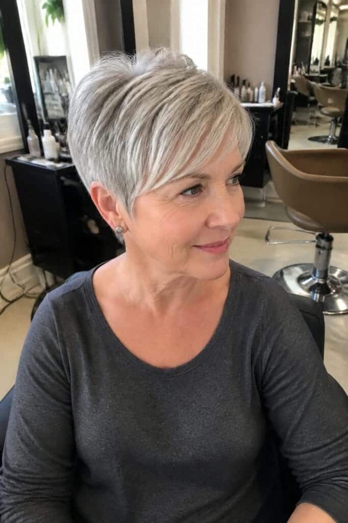 Pixie Cut with Side Swept Bangs