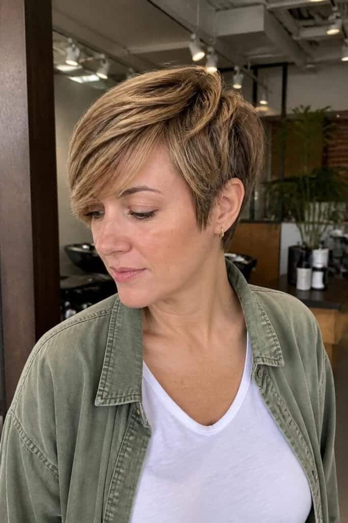 Pixie with Side-Swept Fringe