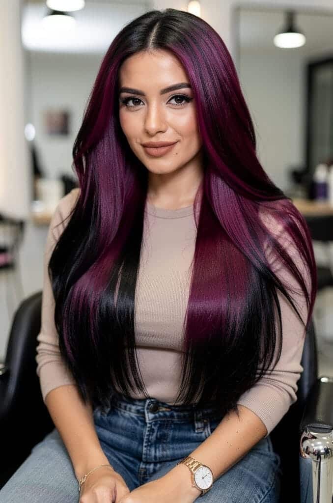 Plum and Black Two-Tone