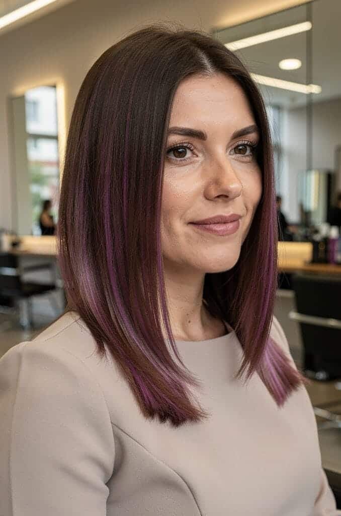 Plum Violet Highlights for Subtle Pop