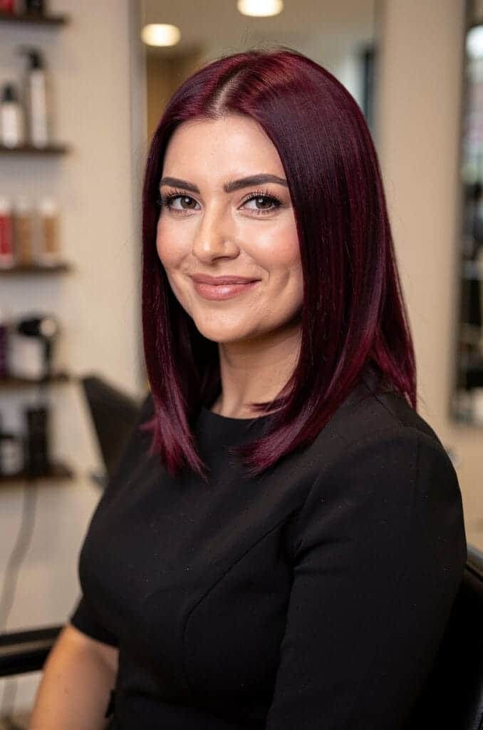 Rich Plum with Burgundy Undertones