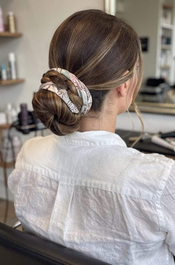 Scarf Braided Bun