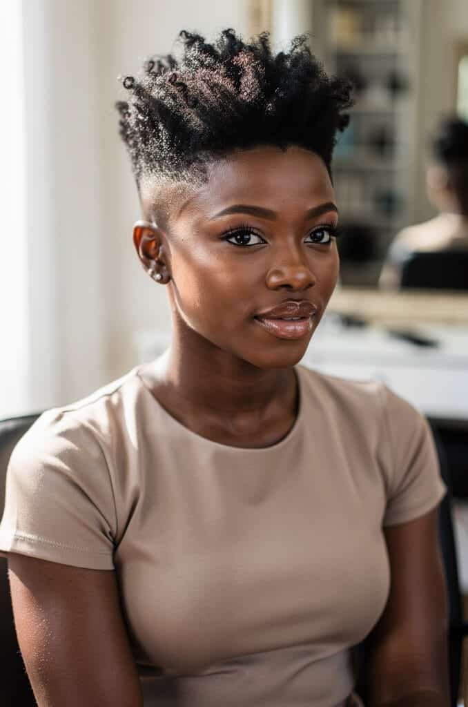 Tapered TWA with Defined Curls