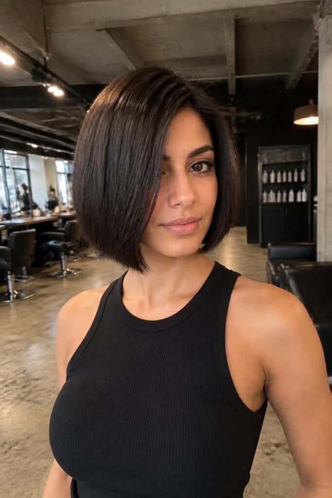 Textured Bob with Invisible Layers