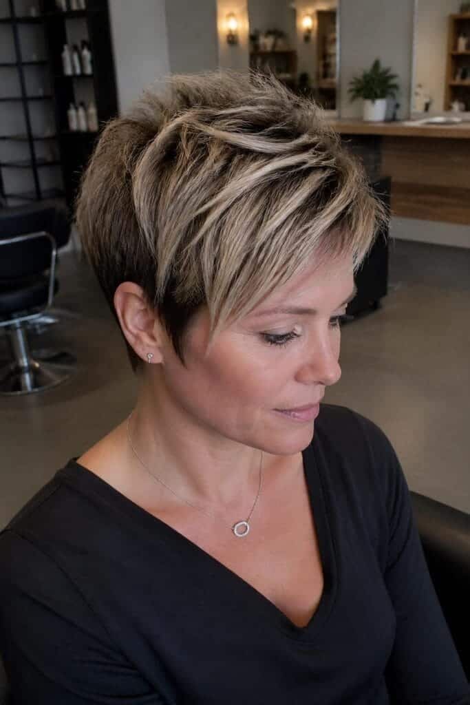 Textured Pixie with Piecey Ends
