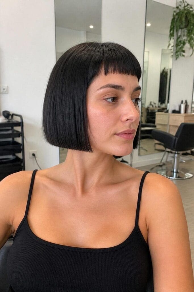 The Blunt Bob with Micro Bangs