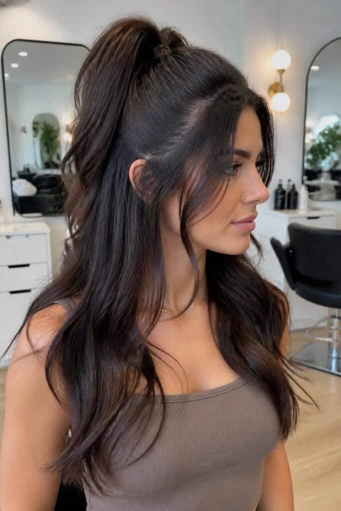 The Half Up High Ponytail