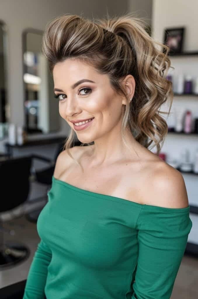 Tousled Ponytail with Volume