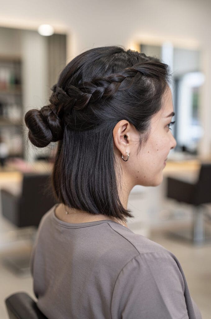 Twisted Half-Up Bun