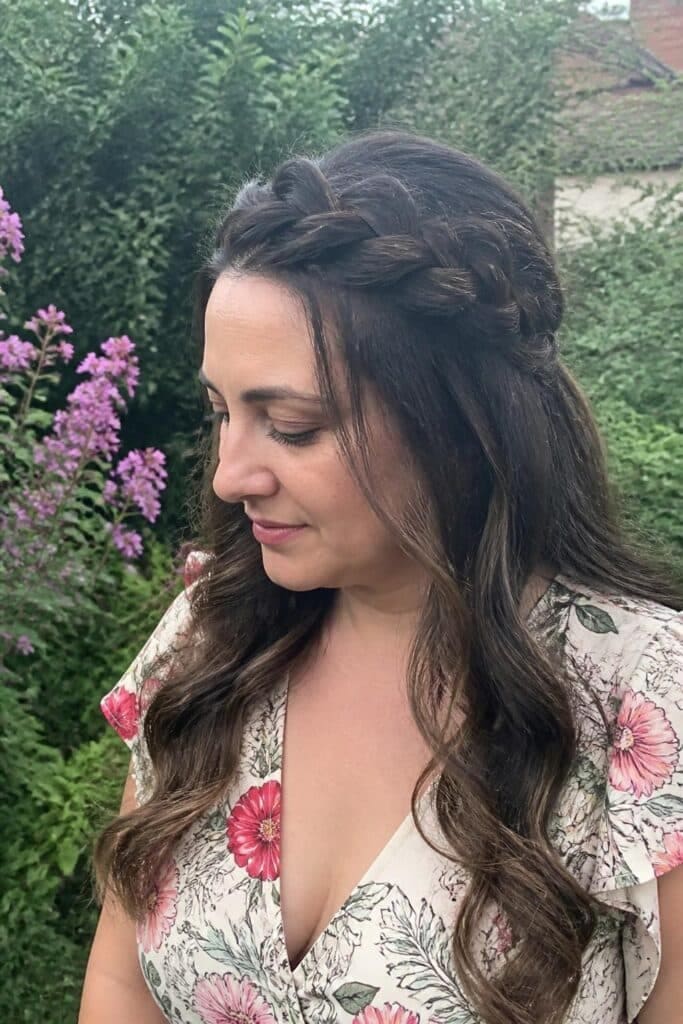 10. Braided Crown with Waves