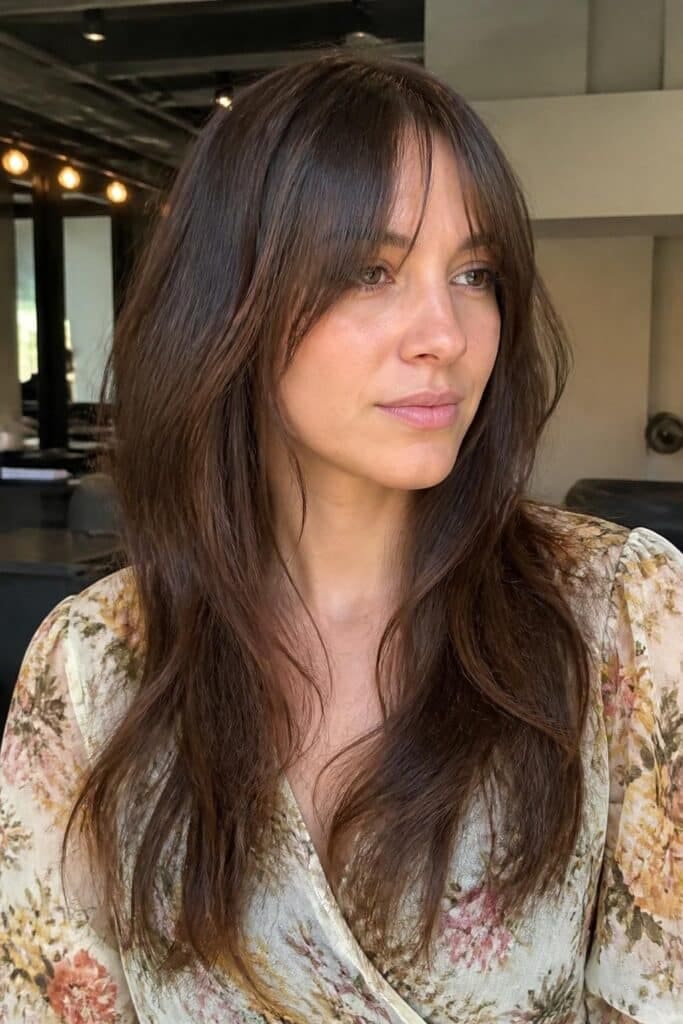 11. Long Hair with Long Wispy Bangs