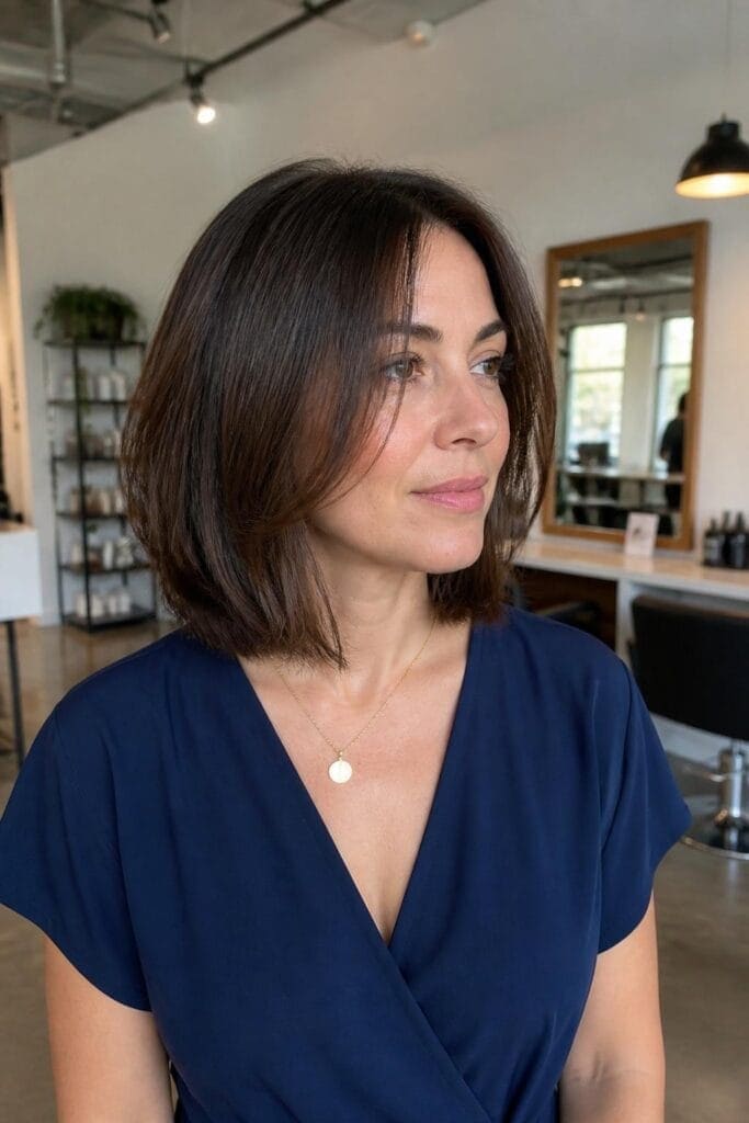 12. Long Bob with Face-Framing Layers