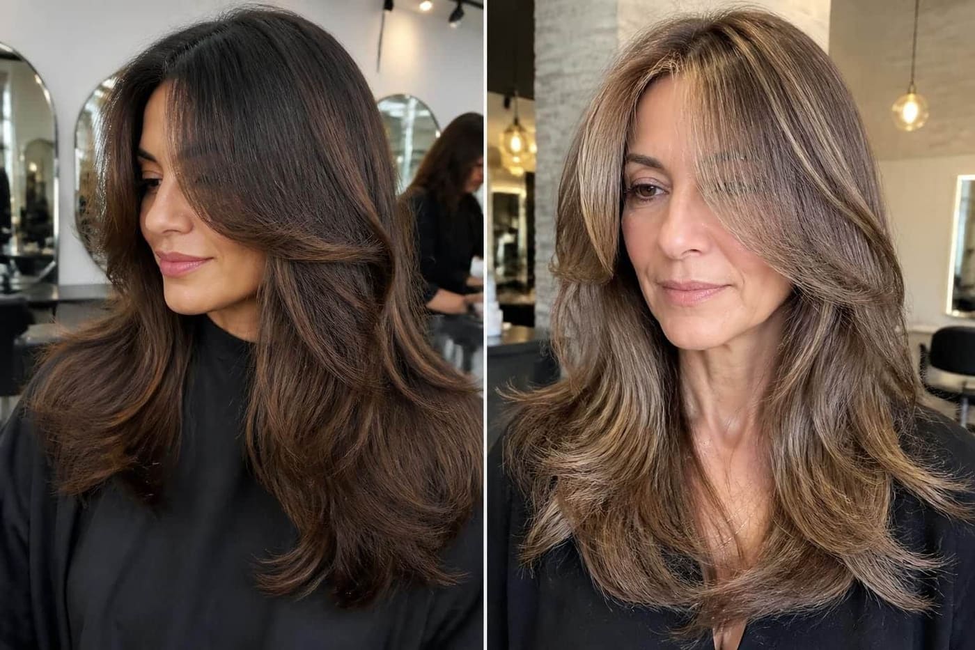 15 Long Curtain Bangs with Layers for an Effortless Everyday Look
