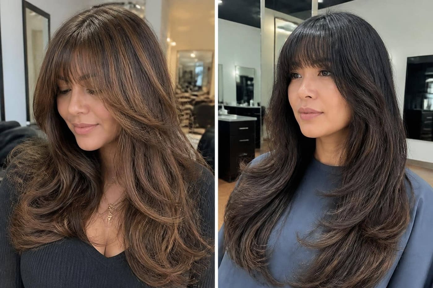 15 Long Hair with Bangs Hairstyles That Never Go Out of Style