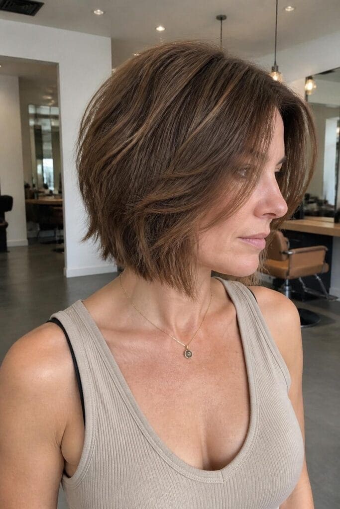 3. The Shaggy Bob with Face-Framing Layers