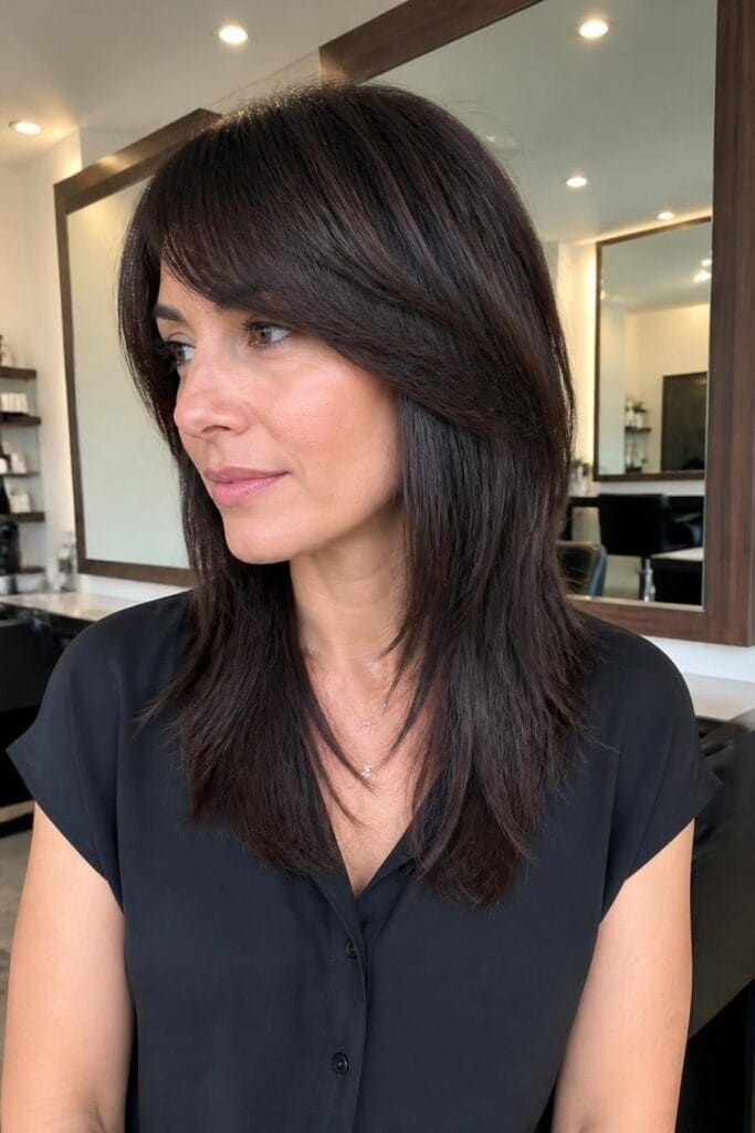 6. The Sleek Shag with Straight Hair