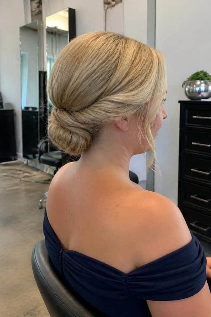 7. Low Twisted Updo