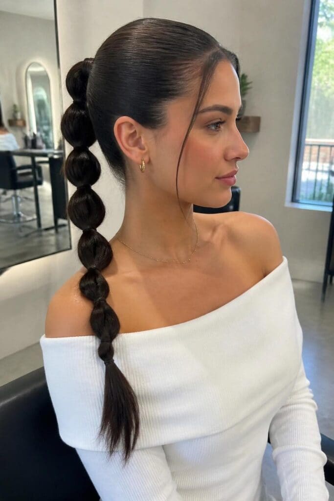 8. Bubble Ponytail