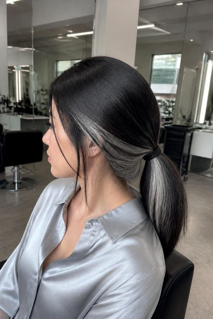 8. Silver Gray Peekaboo
