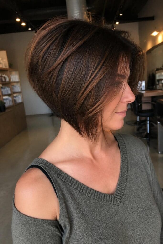 Angled Bob with Stacked Back