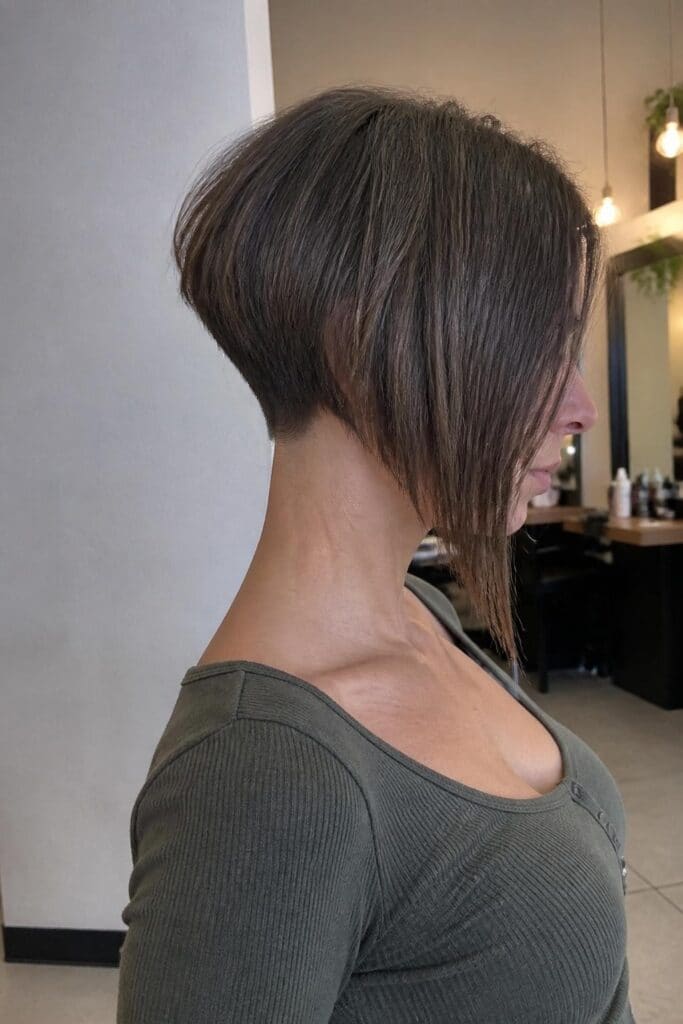 Angled Bob with Undercut