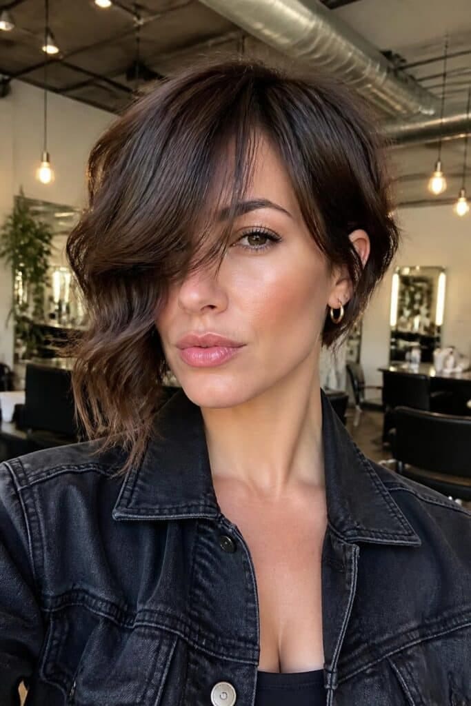 Asymmetrical Bob with Long Bangs