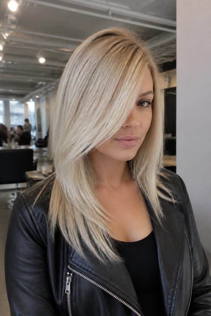 Asymmetrical Layers for Oval Faces