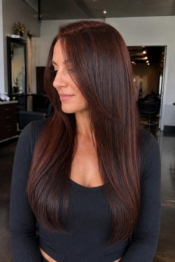 Auburn with Chocolate Lowlights