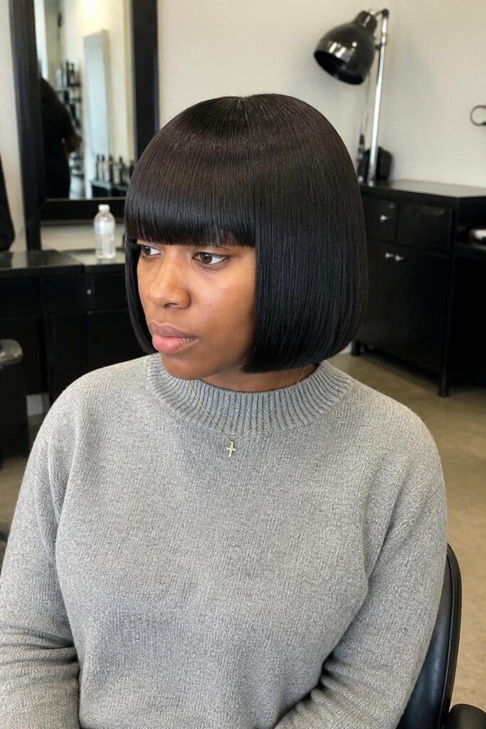 Blunt Bob with Bangs