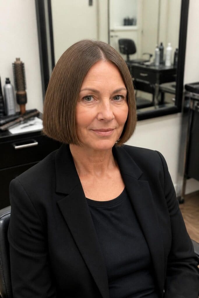 Blunt Bob with Center Part