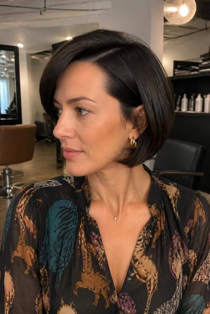 Blunt Bob with Side Part