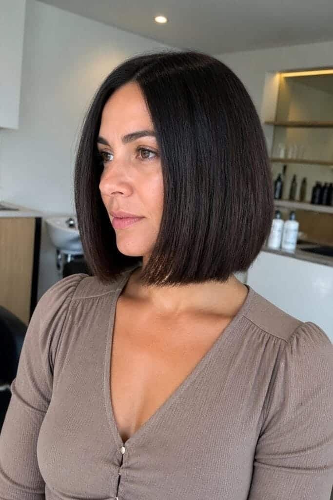 Blunt Lob with Invisible Layers
