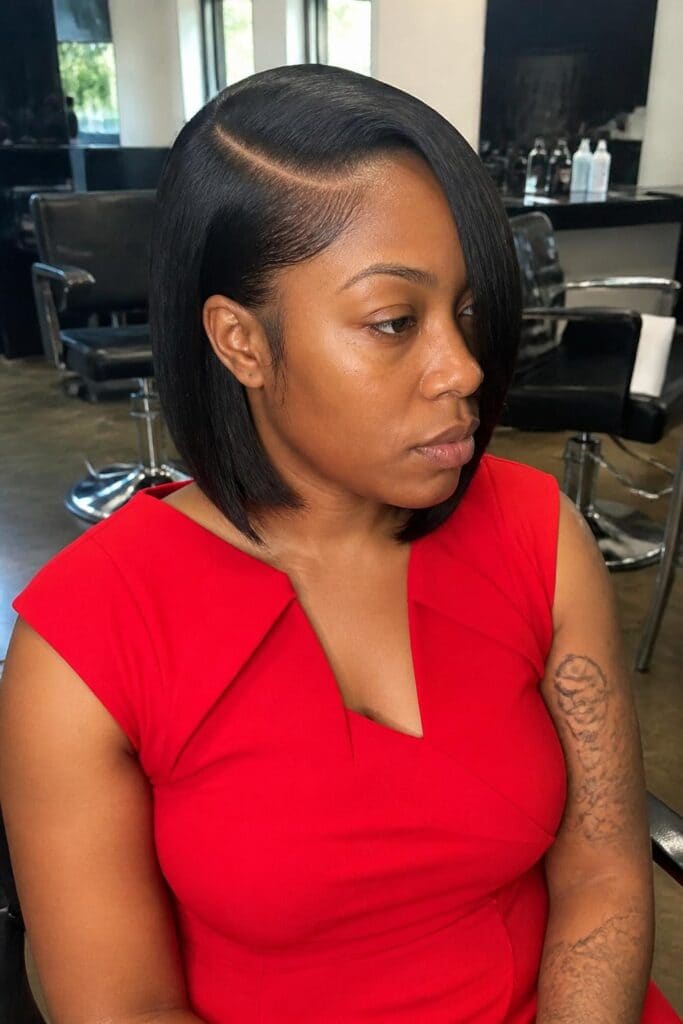 Bob with Deep Side Part
