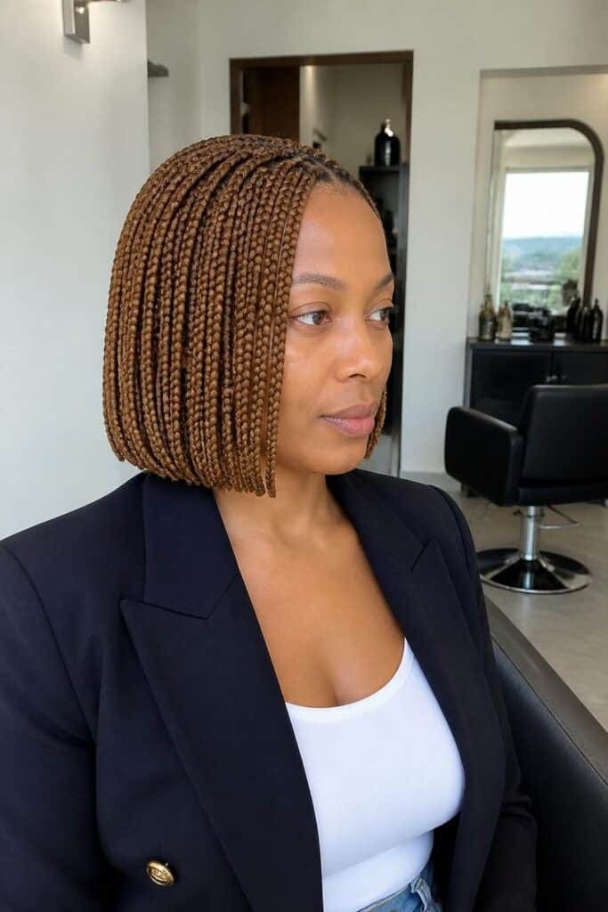 Braided Bob with Weave