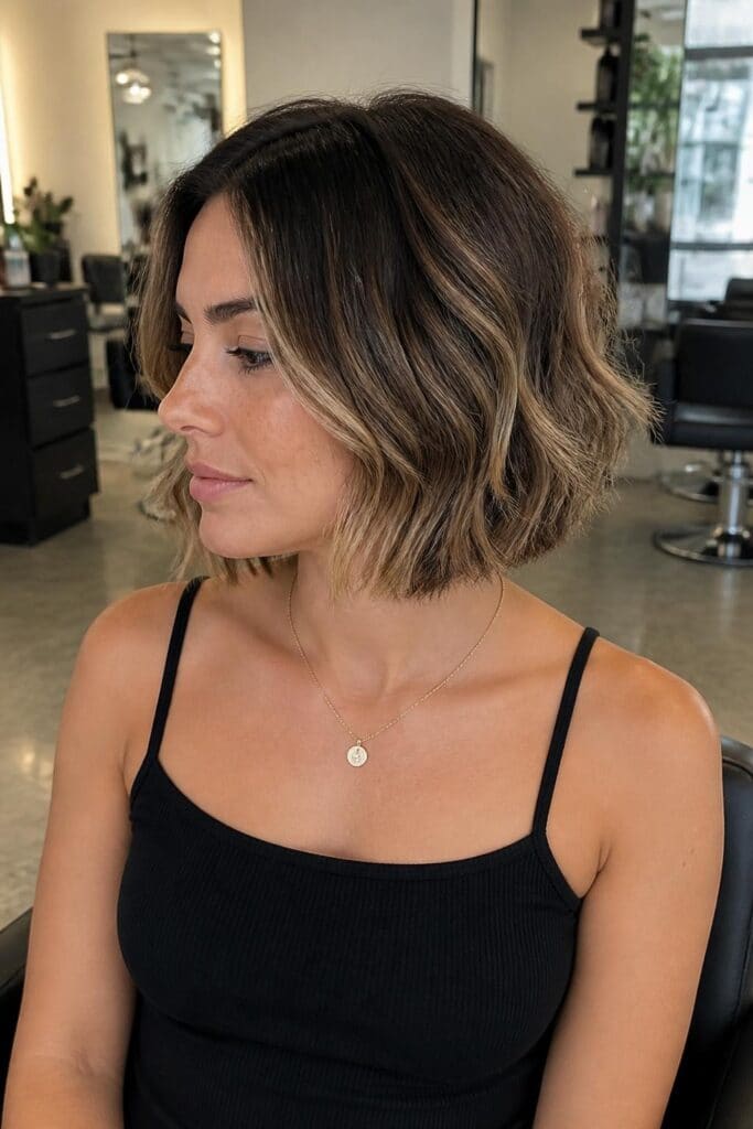 Bronde Balayage for Short Hair
