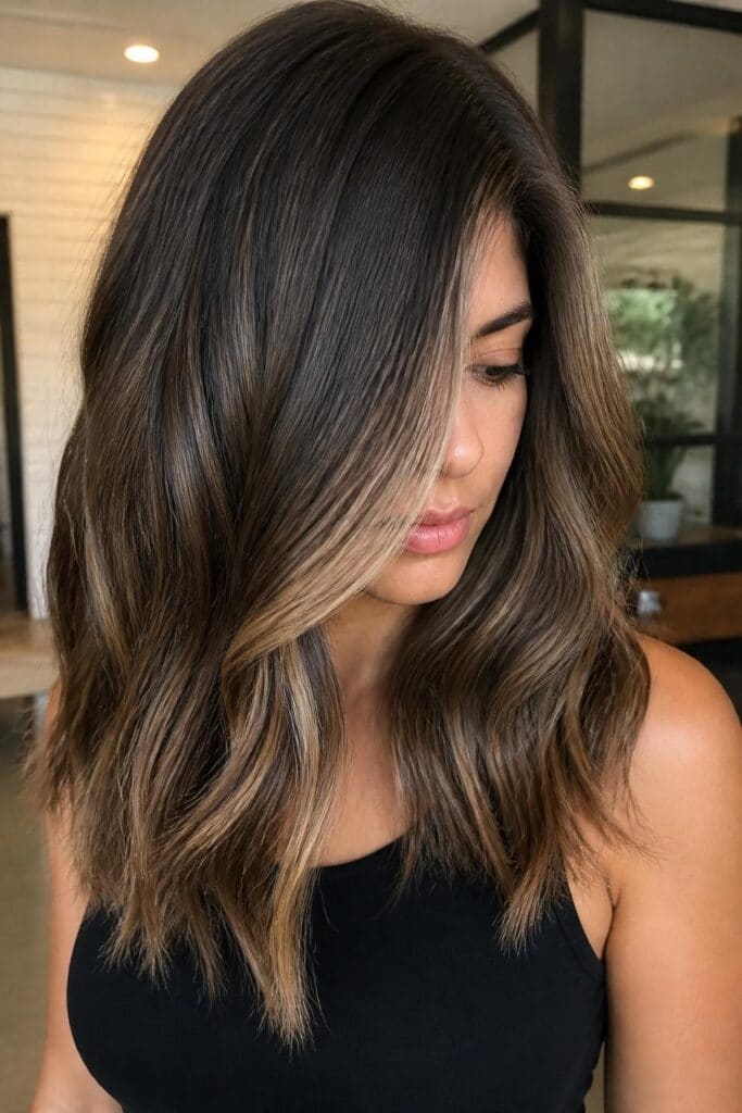 Bronde Balayage with Peek-a-Boo Highlights