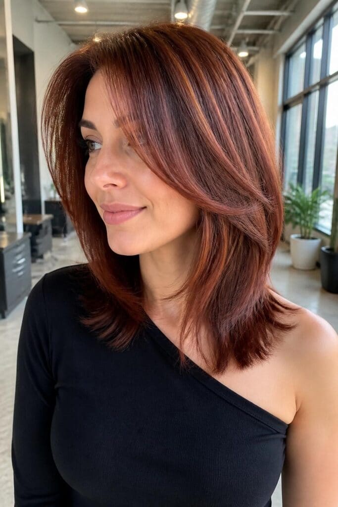 Burgundy Auburn with Copper Highlights
