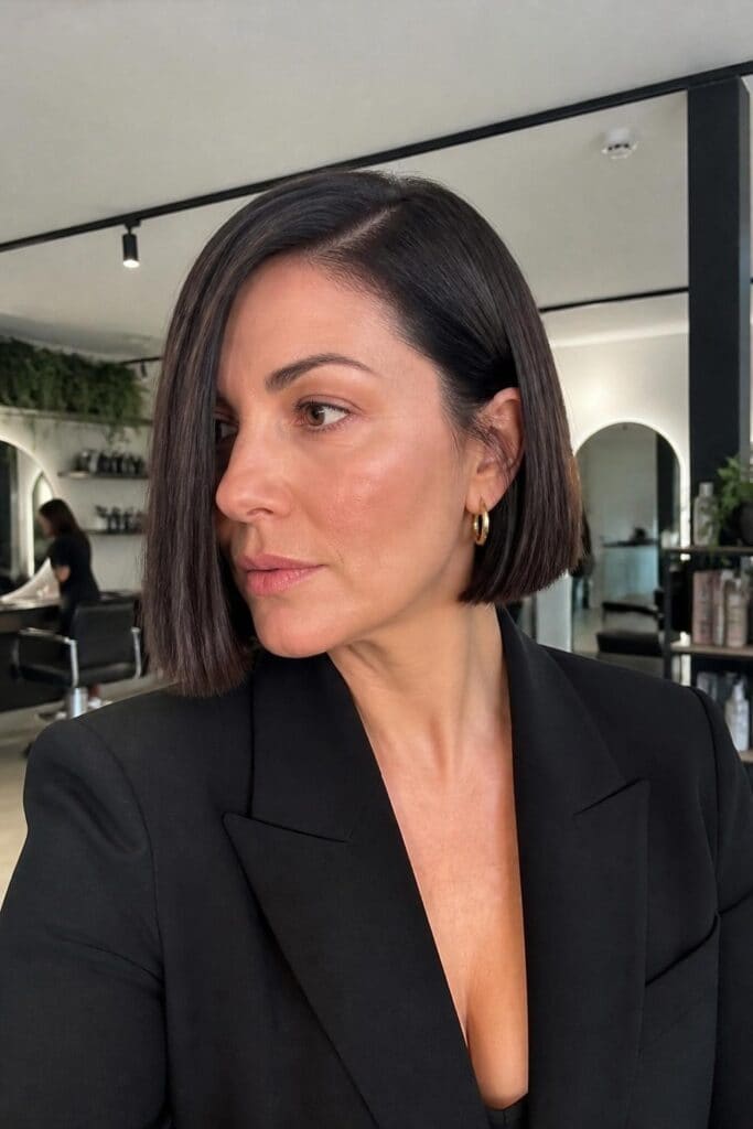 Chin-Length Bob with Side Part