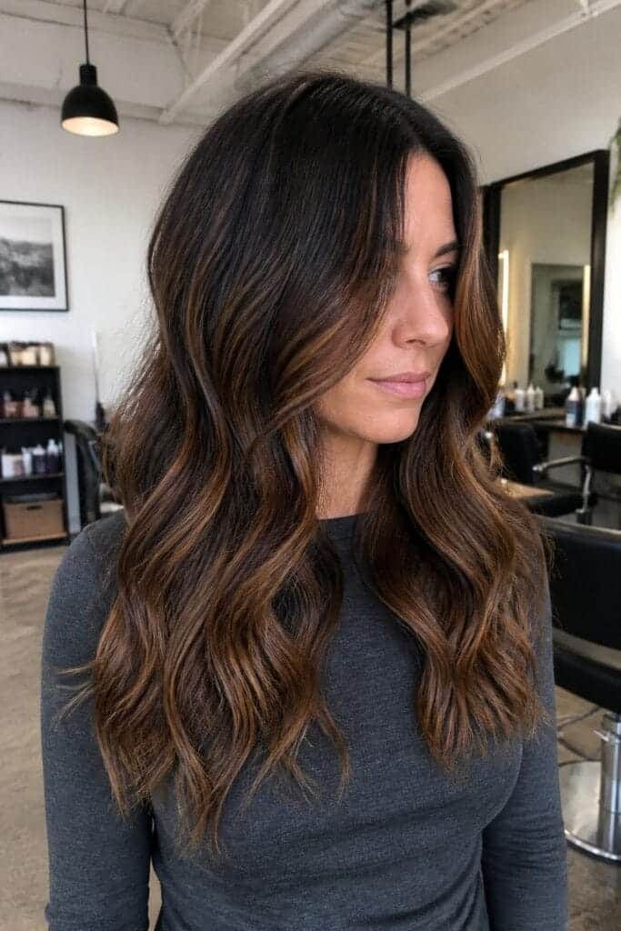 Cinnamon Brown Balayage