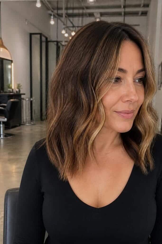 Cinnamon Brown with Blonde Face-Framing